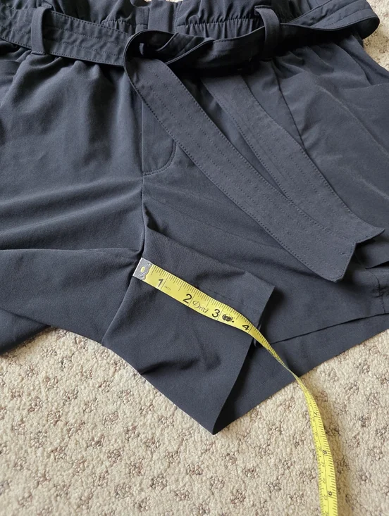 Athleta Black High-Waist Tie Shorts - Picture 3 of 8